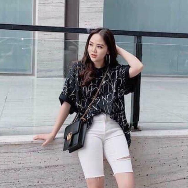 Quần kaki lửng lưng cao không xù xẻ đùi cá tính | BigBuy360 - bigbuy360.vn