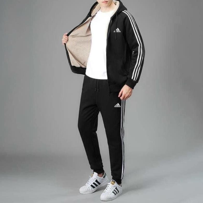 Bộ nỉ nam lót lông adidas xịn * ་