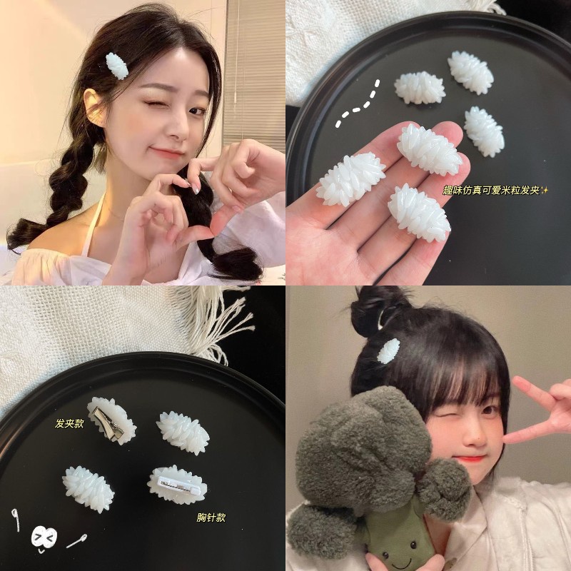 Kẹp Tóc Nữ Hình Cơm Cơm Vui Nhộn Sáng Tạo