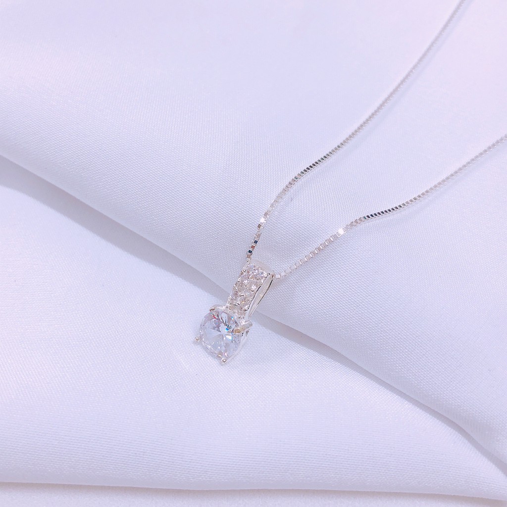 Dây chuyền nữ bạc 925 mặt đá xinh xắn/ Vòng cổ bibi silver