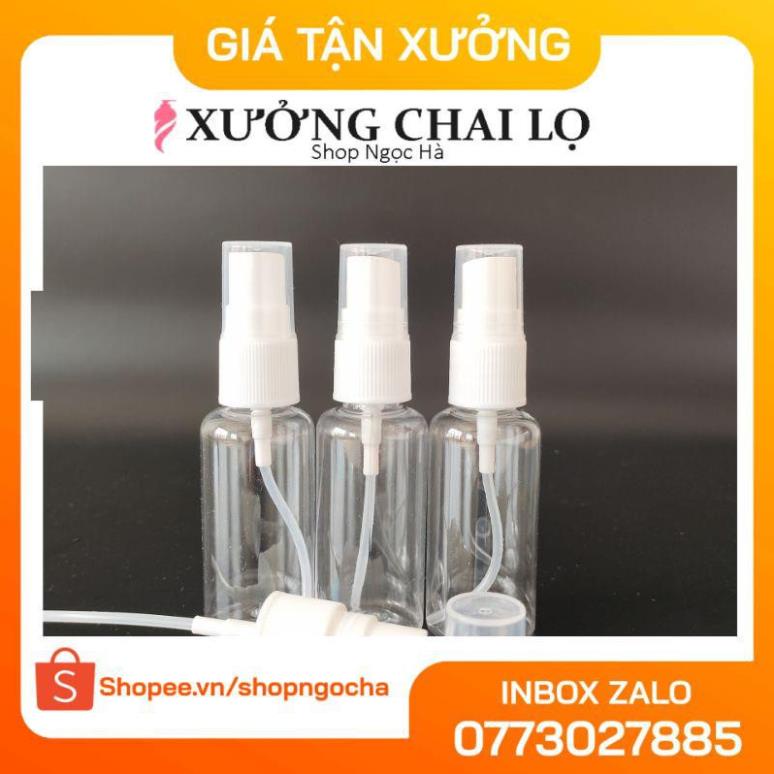 [100c] Chai nhựa pet xịt phun sương 10ml,20ml,30ml,50ml,100ml , chai lọ chiết nước hoa , phụ kiện du lịch