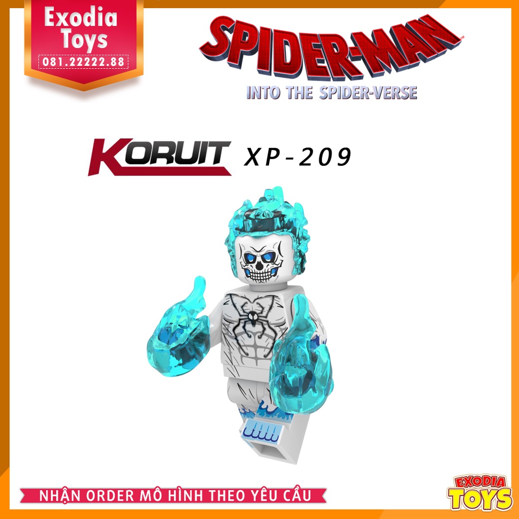 Xếp hình Minifigure Marvel Siêu anh hùng Spider Man Người Nhện : Vũ Trụ Mới - Đồ Chơi Lắp Ghép Sáng Tạo - KORUIT KT1028