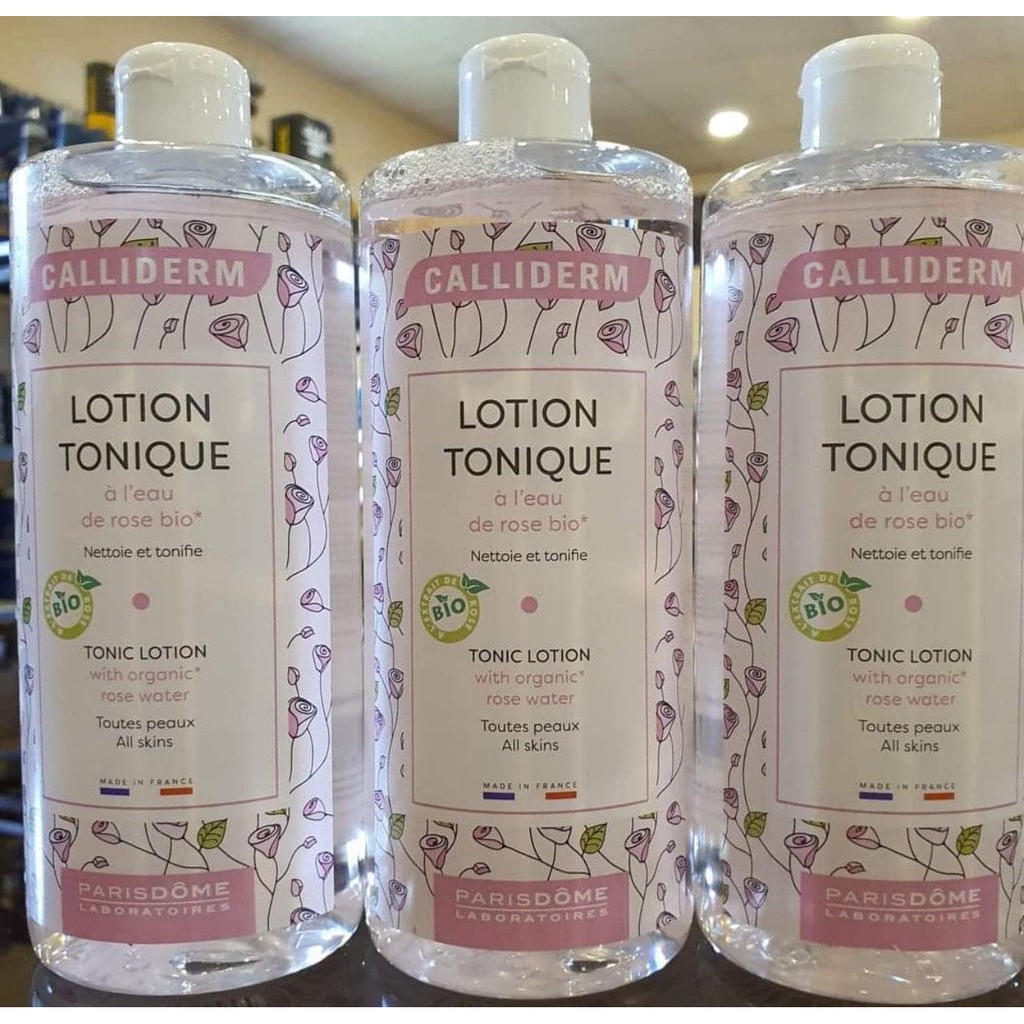 Nước hoa hồng làm sạch se khít lỗ chân lông Lotion tonique Calliderm