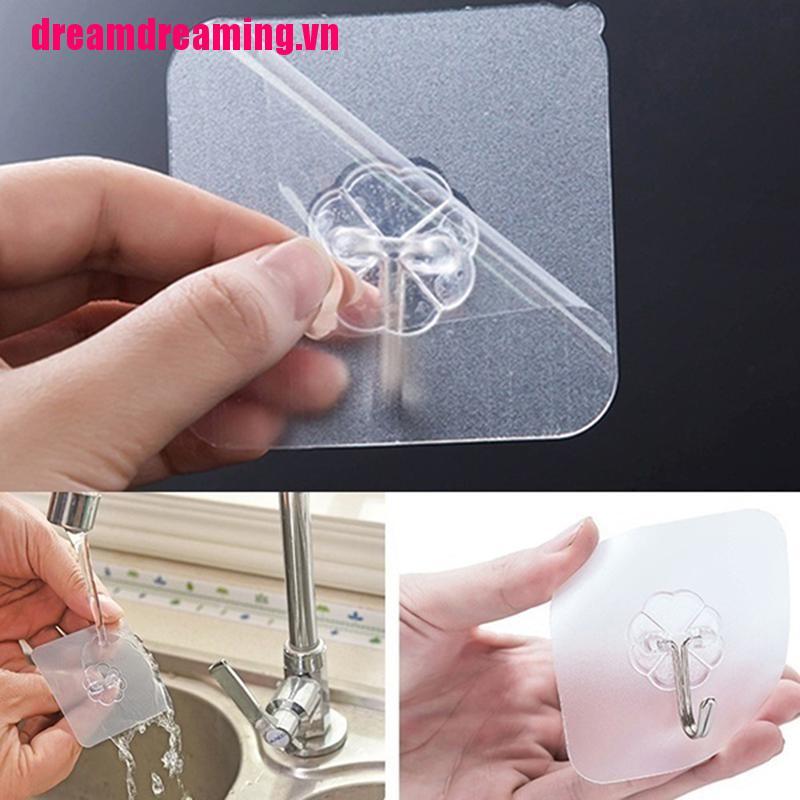Móc Treo Đồ Dán Tường Bằng Kim Loại Trong Suốt Tiện Dụng