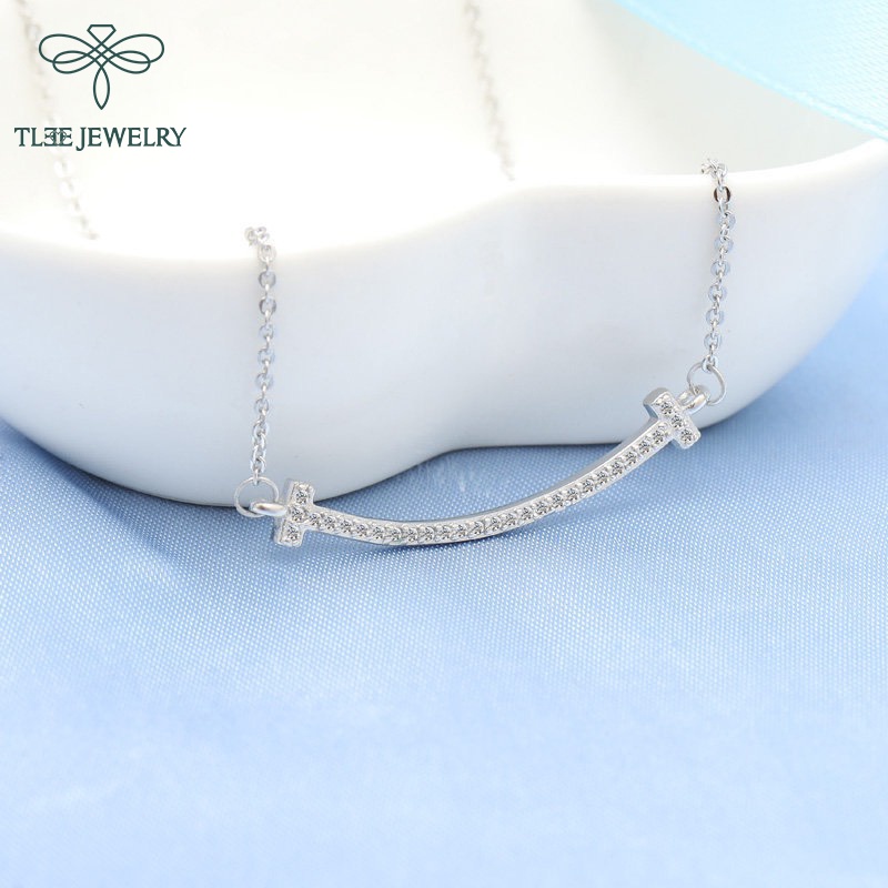 Dây chuyền bạc nữ TLEE smile nạm đá cá tính TleeJewelry D0112