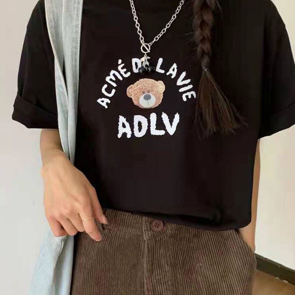 Áo thun unisex ngắn tay không cổ in hình Gấu Teddy ADLV - Bộ sưu tập áo phông adlv thời trang cá tính | BigBuy360 - bigbuy360.vn