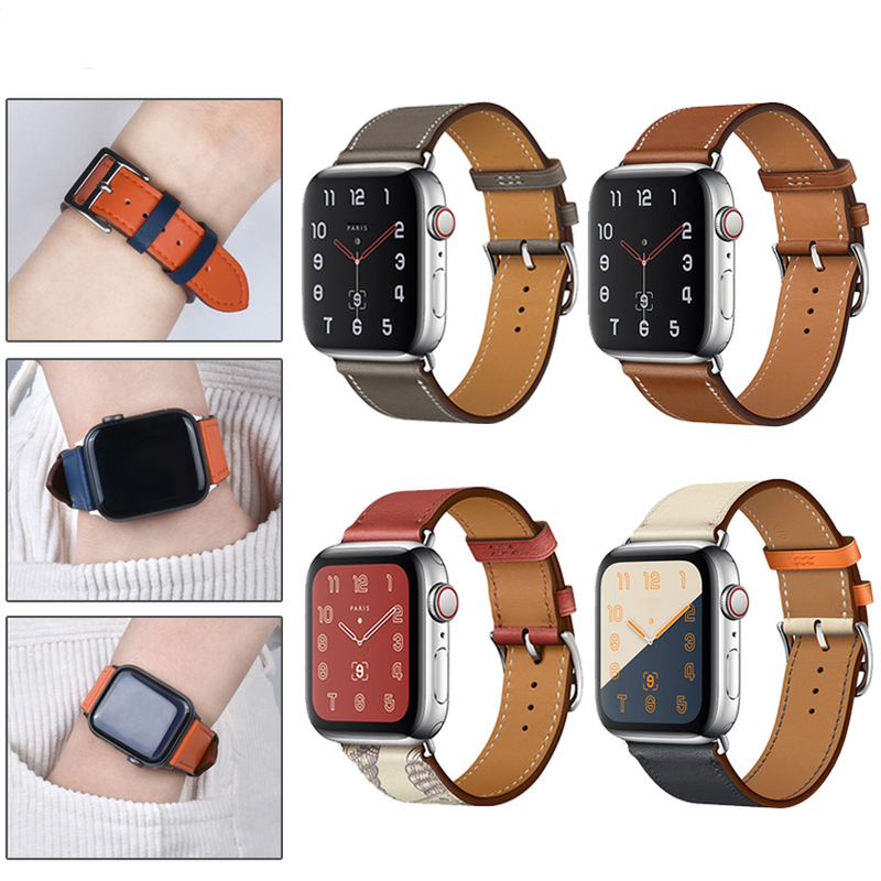 Dây đeo bằng da thay thế cho đồng hồ thông minh series 6 SE 5 4 3 2 1 for iWatch 40mm 44mm 42mm 38mm