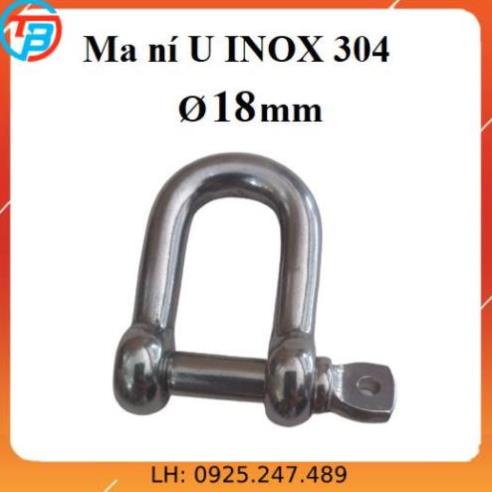 Ma ní U INOX 304 [ Phi 18mm ] CÁP THÉP Thái Bình VinàN