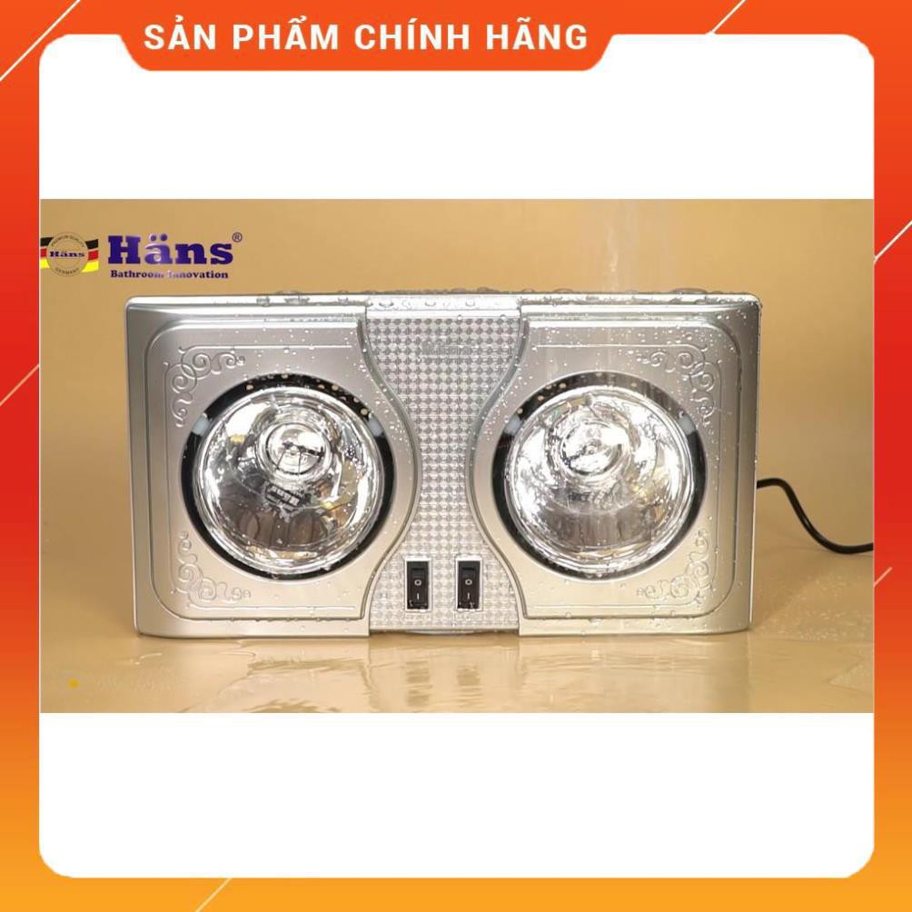 [Hỏa tốc 1 giờ]  [FreeShip] Đèn sưởi 2 bóng HANS H2B - Hàng cao cấp chính hãng, BH 3 năm Huy Anh