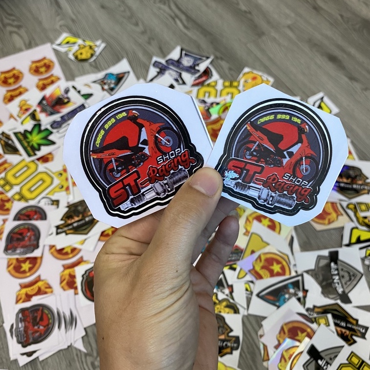 Tem Sticker ST SHOP - 3Lớp cao cấp chống bong phai màu !