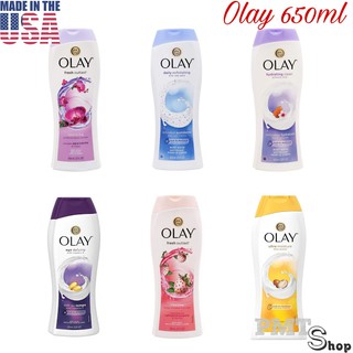 [USA] Sữa tắm dưỡng ẩm Olay 650ml Muối Biển | Hạnh Nhân | Hoa Lan | Dâu | Bơ Sữa | Chống lão hóa - Mỹ