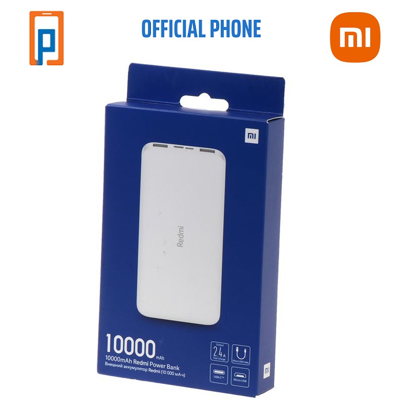 Pin sạc dự phòng Xiaomi Redmi 10.000mAh Type C PB100LZM - Hàng Chính Hãng