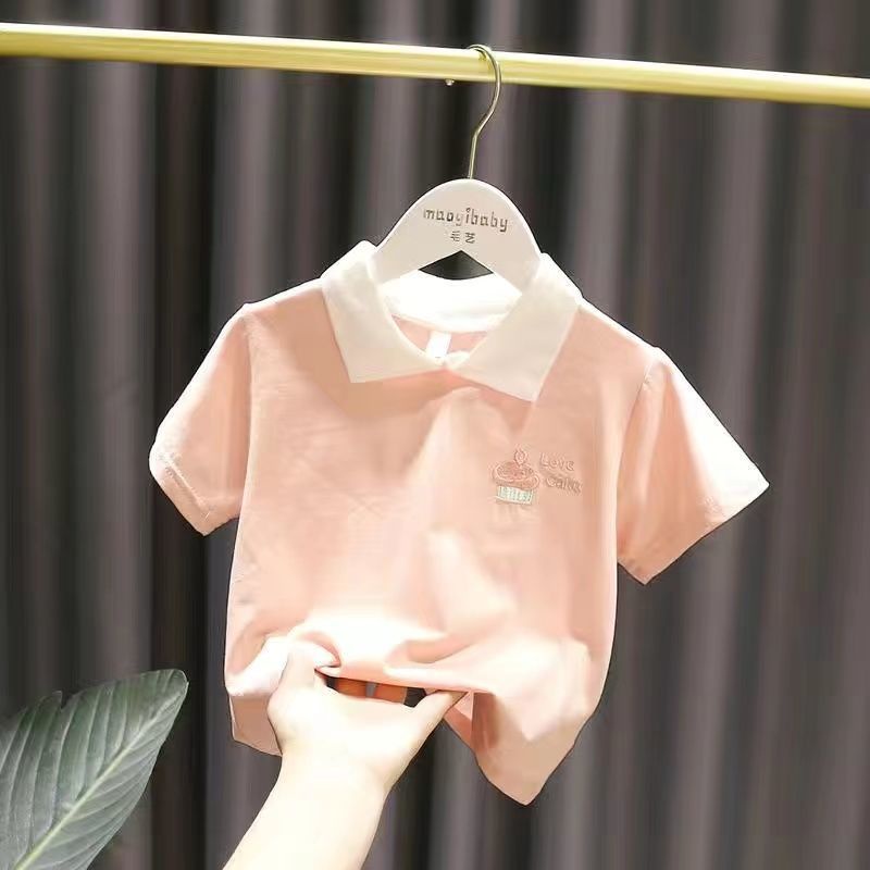 Áo polo Tay Ngắn Phong Cách Hàn Quốc Đơn Giản Thời Trang Mùa Hè Hàng Mới Dành Cho Bạn Nữ