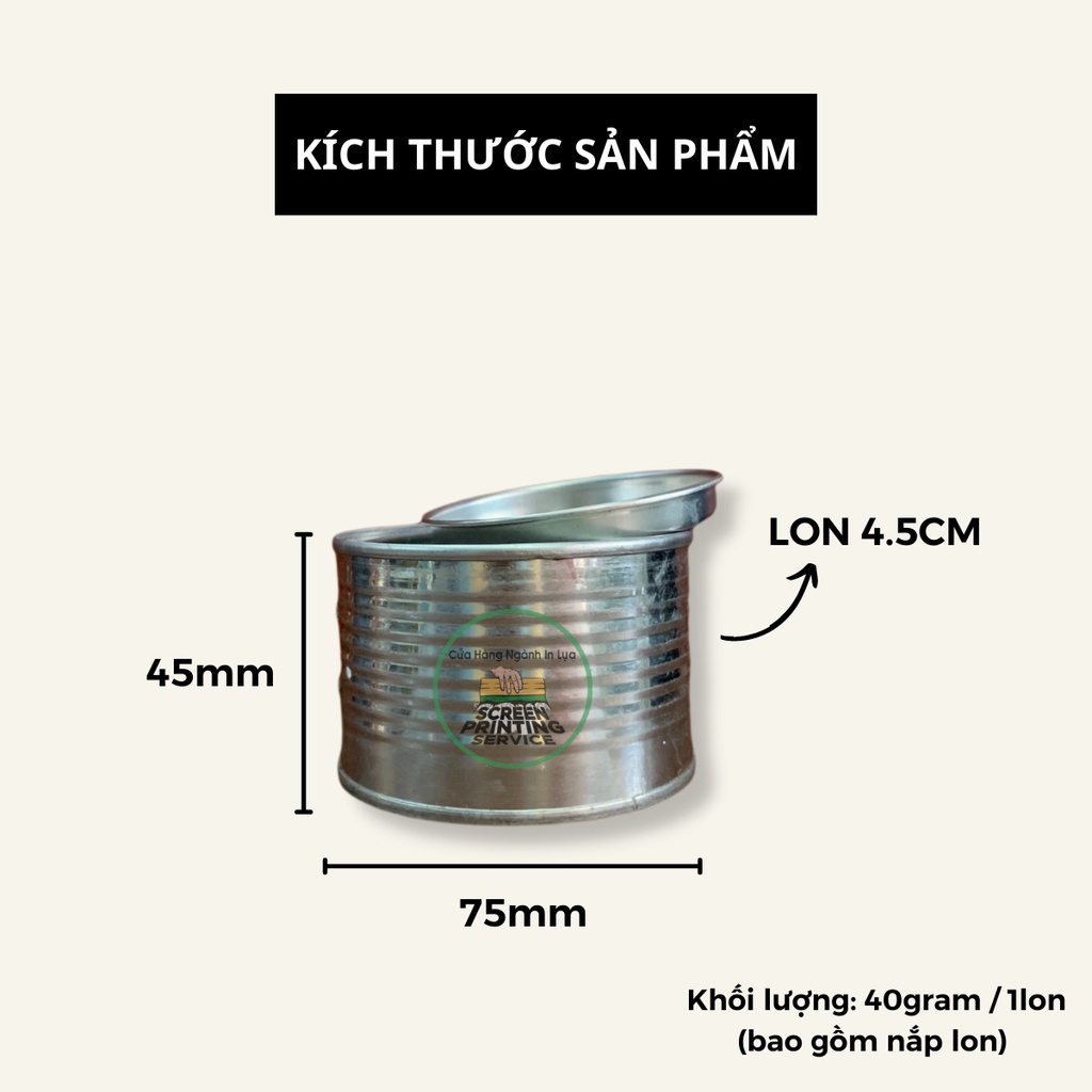 Lon thiếc dùng để đựng pha mực in lụa, sơn in, dành cho ngành công nghiệp