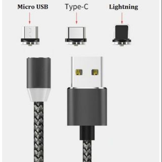 Cáp sạc từ nam châm xoay 360 độ, sạc nhanh 2.4a