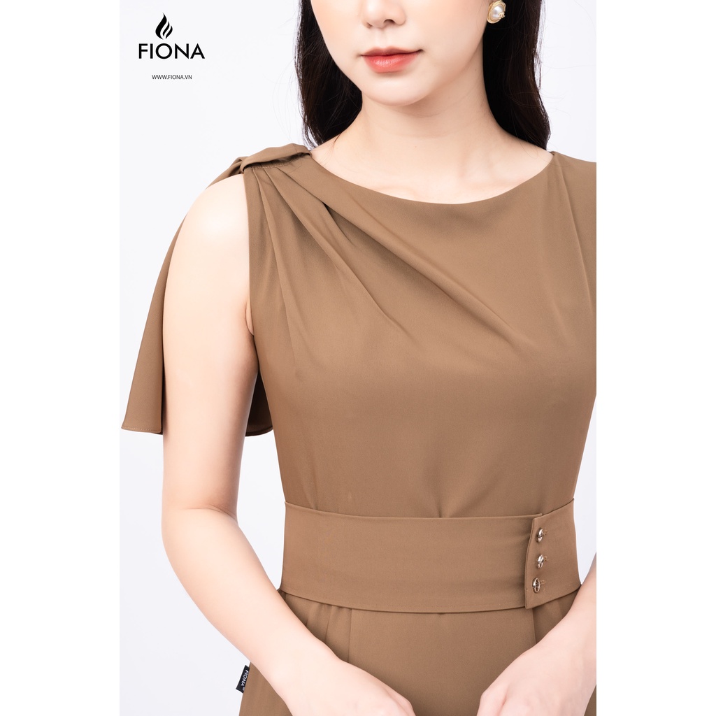 Đầm thiết kế công sở FIONA, Đầm nữ dáng ôm nơ lệch vai thanh lịch F451029