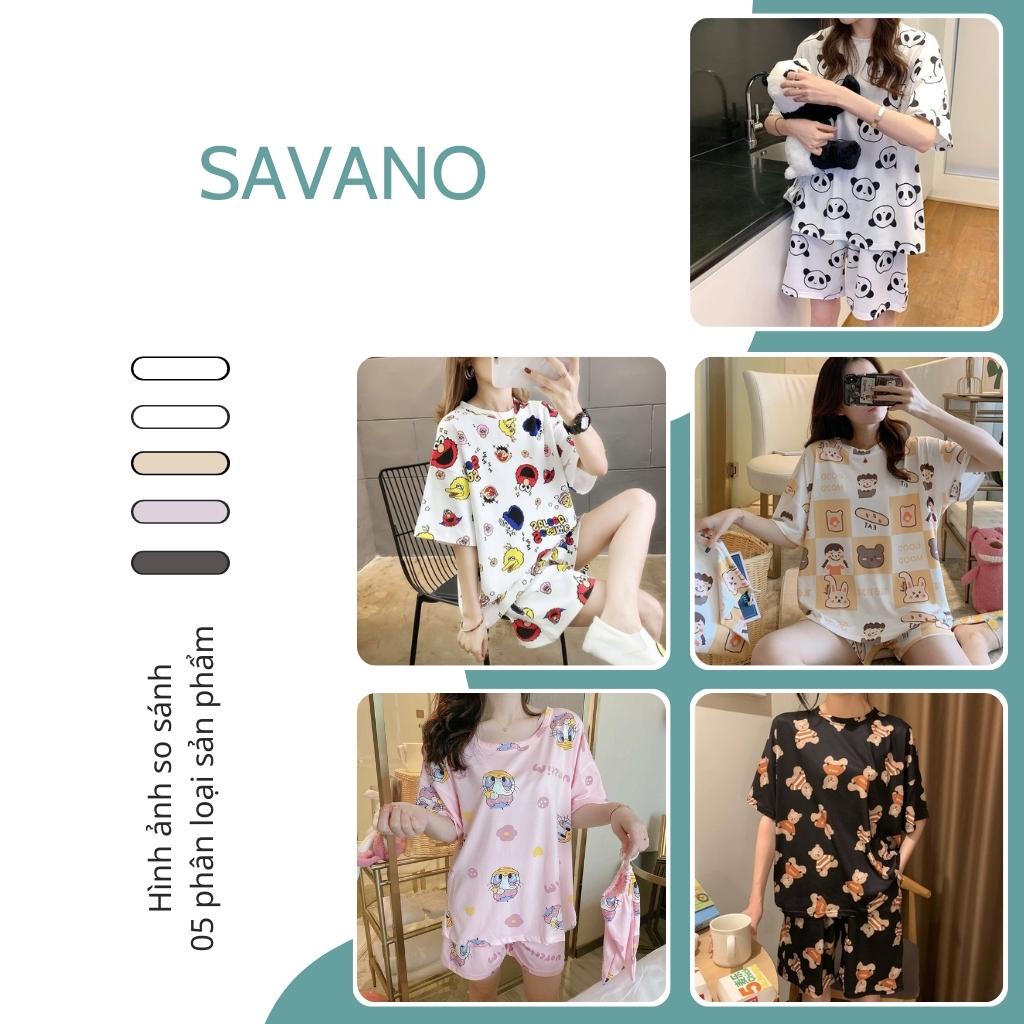 Bộ mặc nhà nữ mùa hè cotton cao cấp SAVANO mã VA36 | BigBuy360 - bigbuy360.vn