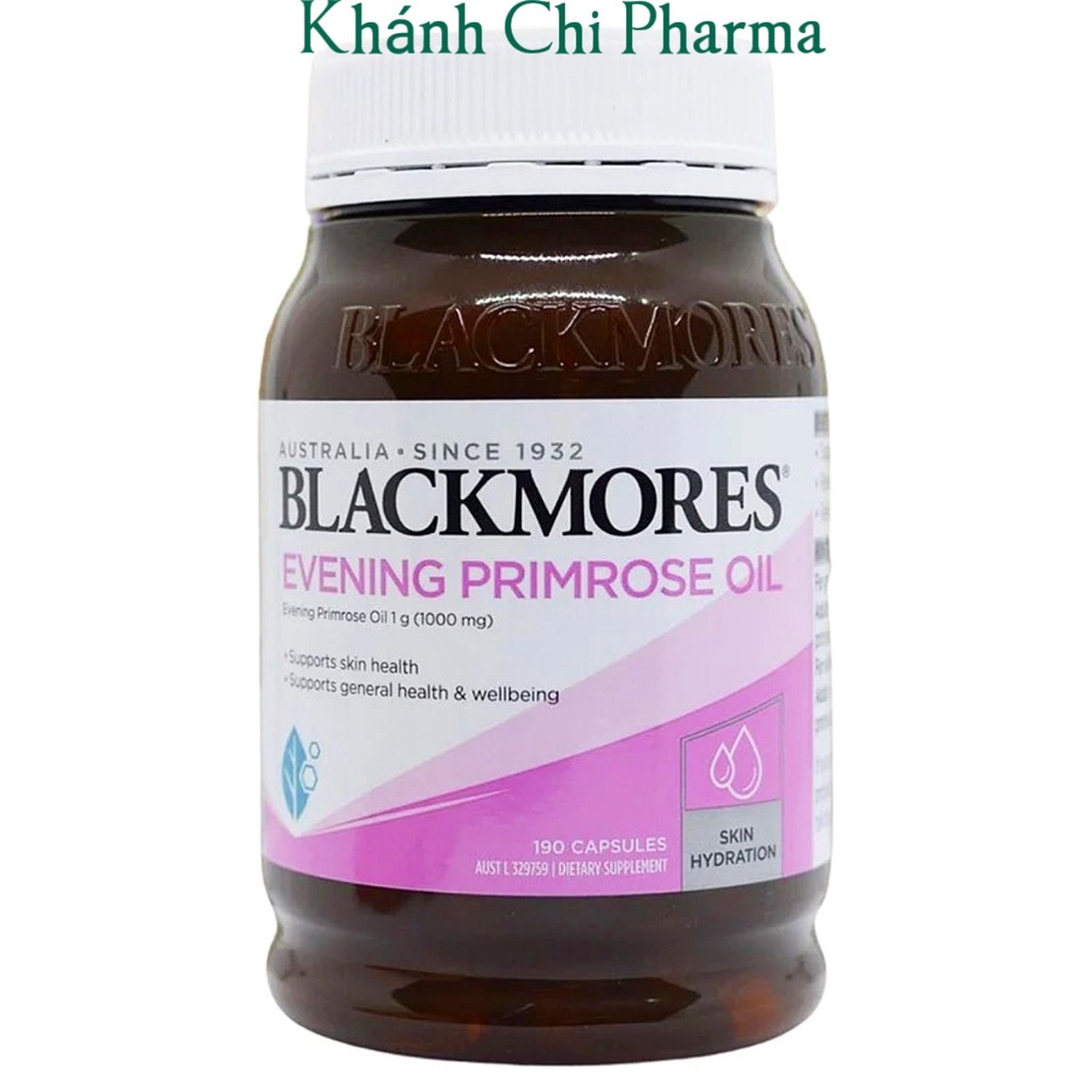 Tinh dầu hoa anh thảo Blackmores evening primrose oil lọ 190 viên (Úc). Cân bằng nội tiết, giúp đẹp da, tóc, móng