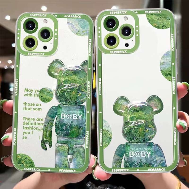 Ốp Điện Thoại Silicon Mềm Trong Suốt Họa Tiết Gấu Sáng Tạo Cho Iphone 13 12 11 Pro MAX X XS MAX XR 6 7 8 Plus Premium