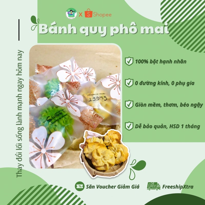 Bánh Quy Phô Mai - For Keto/Das/Lowcarb/Tiểu Đường