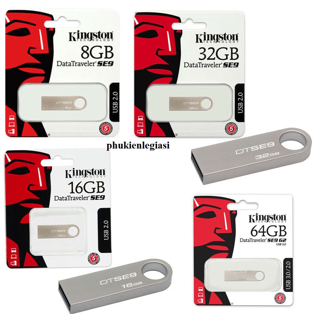 ❤️KeyyStore❤️ Usb Kingston 2.0 64gb 32gb 16gb 8gb DataTraveler SE9  thiết kế nhỏ gọn, bền vỏ kim loại chống nước Giá Tốt