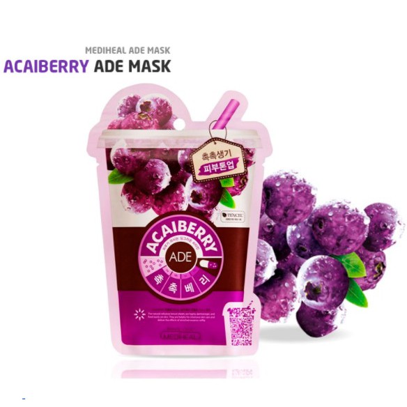 Mặt Nạ Mediheal Dưỡng Sáng Trẻ Hóa Da Chiết Xuất Việt Quất Acaiberry Vita Mask Cho Mọi Loại Da 25ml