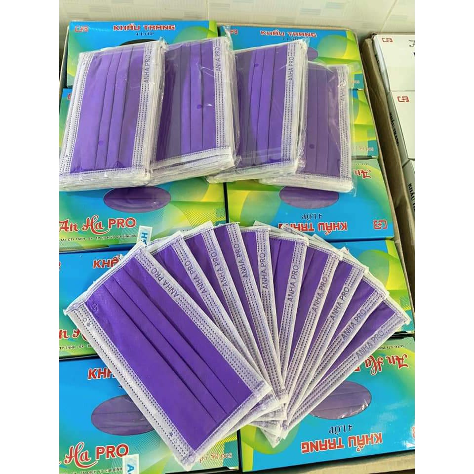 Khẩu Trang Y Tế 4 Lớp Anhapro Hộp 50 Cái