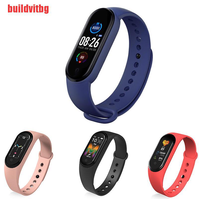 {buildvitbg}M5 Smart Watch Fitness Tracker Blood Pressure Bracelet Heart Rates Waterproof GVQ