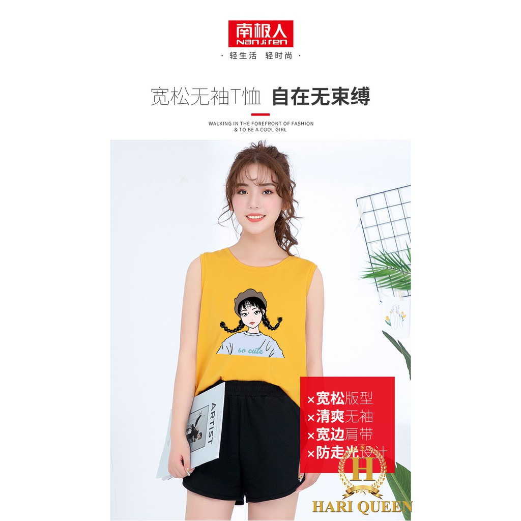 Áo ba lỗ cô giá kết tóc 2 bên HARI0520