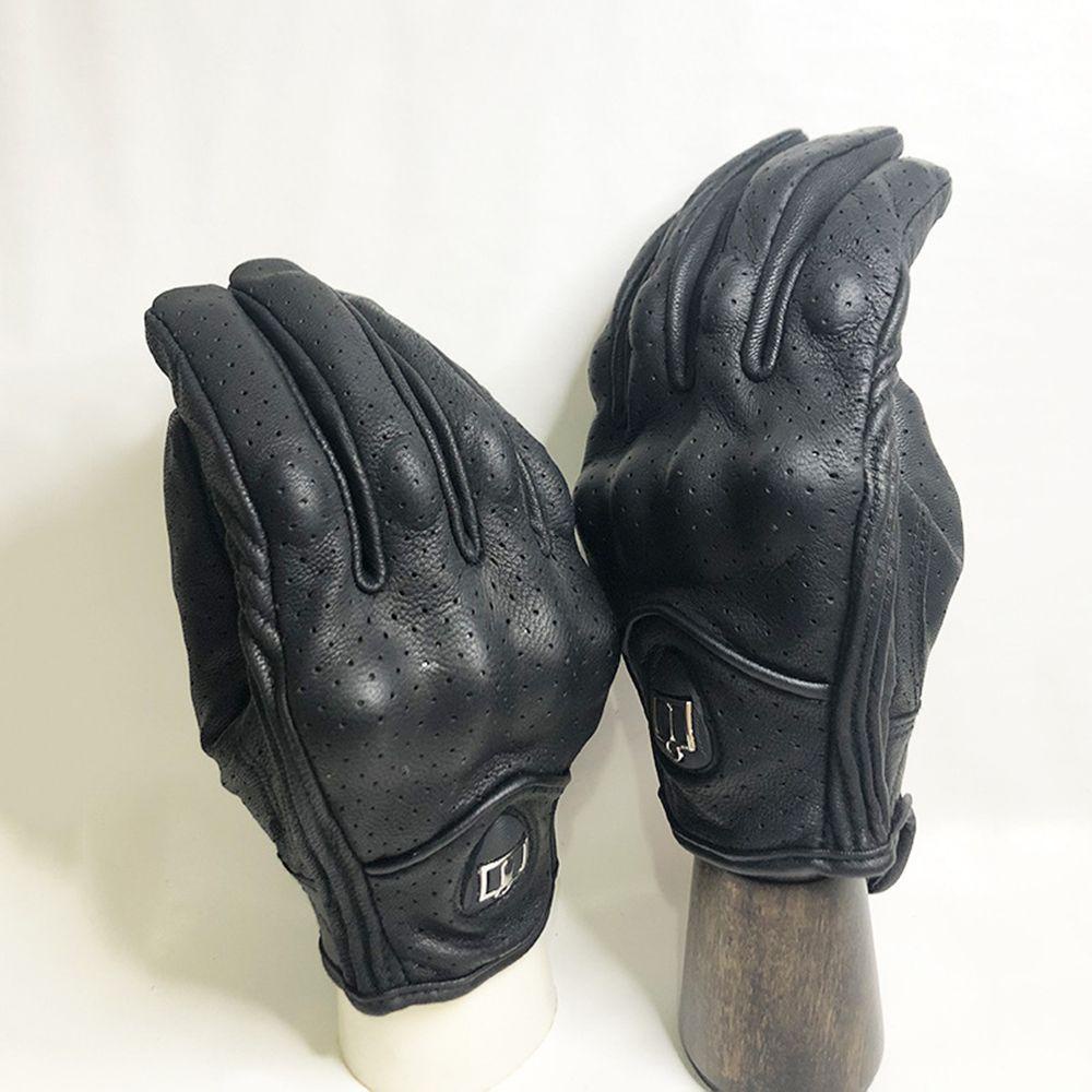 LET Set 2 Găng Tay Lái Xe Bằng Da Đục Lỗ Thoáng Khí Chống Rơi Chống Trượt