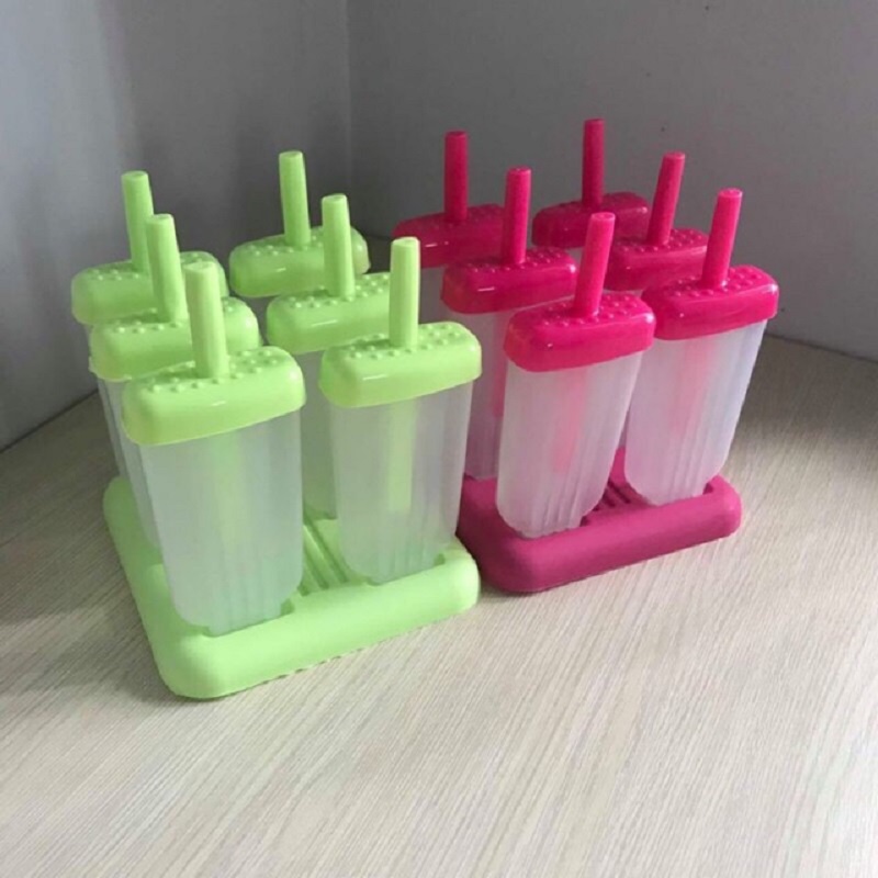 Bộ Khuôn Làm Kem Gồm 6 Que Bằng Nhựa ABS Chất Lượng Cao An Toàn - Giá Rẻ