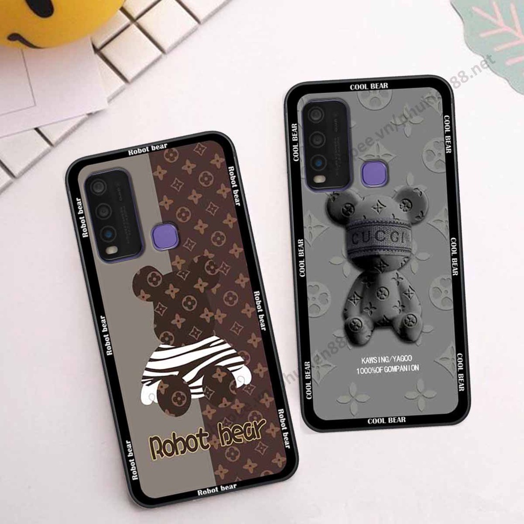 Ốp Vivo Y30 / Y50 bear, k@ws thương hiệu phong cách ốp lưng thời trang cao cấp