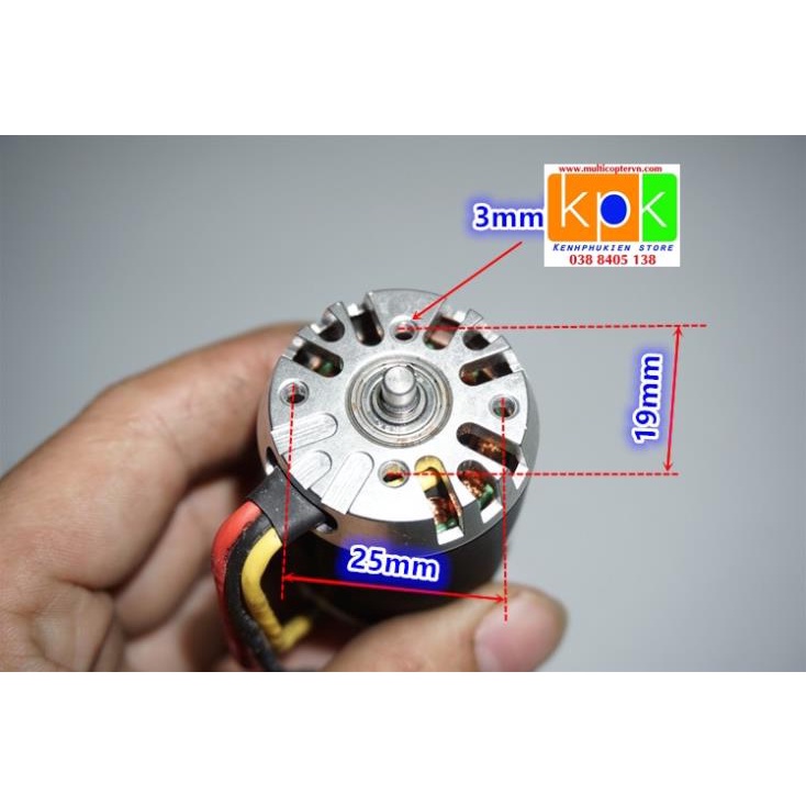 Động cơ 3 pha N3542 1000kv công suất cao cho cánh bằng, xe, tàu