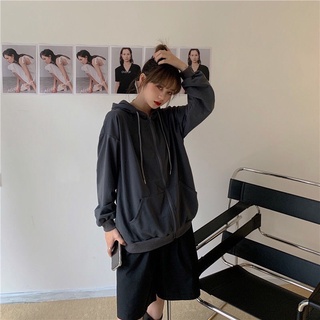 Áo hoodie zip trơn