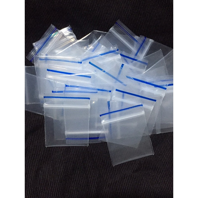 Combo-100 cái túi zip mini đựng đá quy 2x2cm, 2,5x2,5cm, 3x3cm,3,5x4,5cm