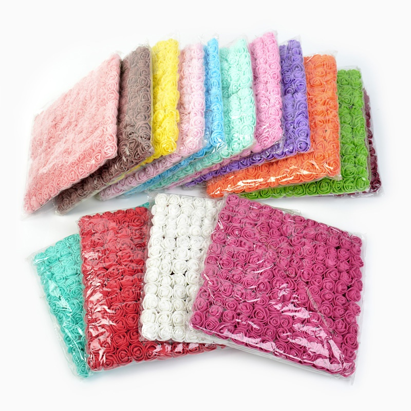 Set 36 Bông Hoa Hồng Mini 2cm Bằng Xốp Dùng Trang Trí Tiệc Cưới/Lễ Tình Nhân Nhân Dịp Năm Mới