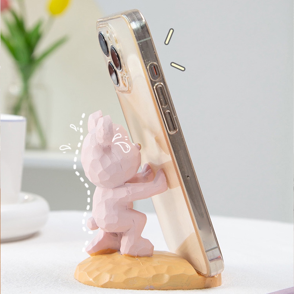 🌟Hàng HOT Giá đỡ điện thoại/máy tính bảng hình gấu dễ thương di động Sáng tạo Ổn định để bàn