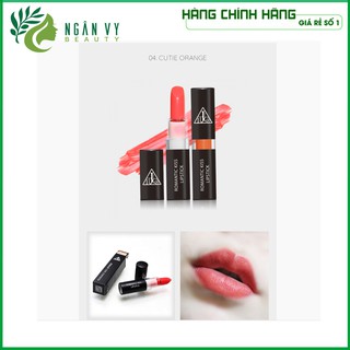 Son không chì lì mịn hàn quốc jigott romance kiss lipstick số #04 cam nhẹ cutie orange 20g