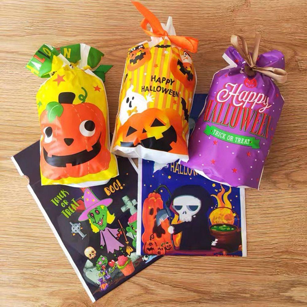 CHOOKEY 50 Túi Đựng Kẹo Halloween Hình Bí Ngô