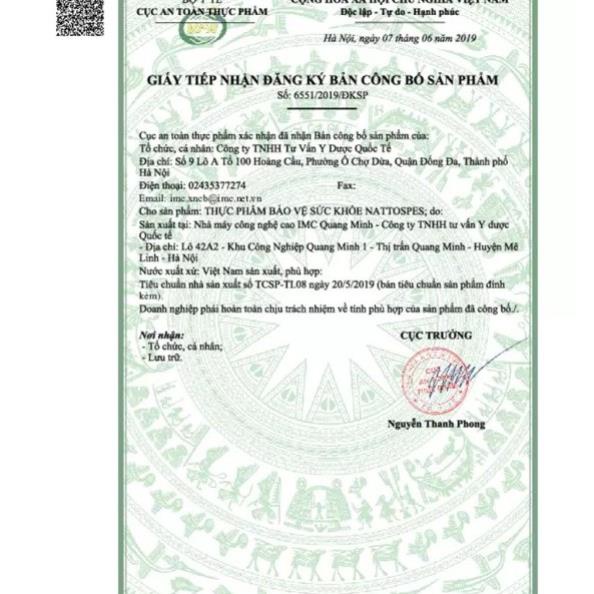 Nattospes - Hỗ trợ hồi phục sau tai biến mạch máu não do tắc mạch (Hộp 30 viên)