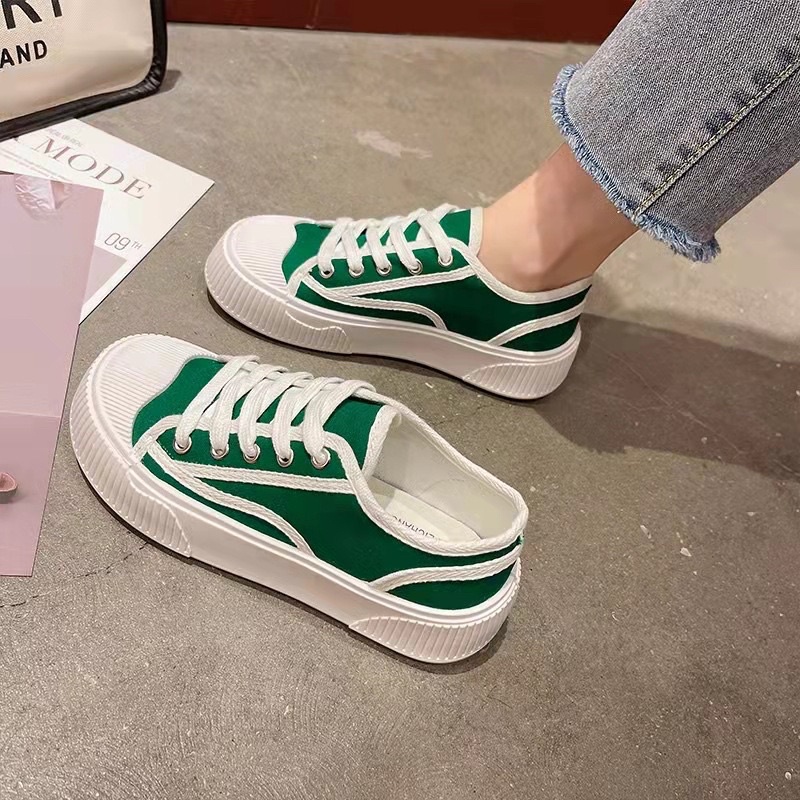 Giày thể thao vải canvas mầu siêu xinh giá rẻ Hàn Quốc FLORA G11