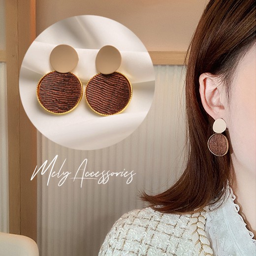 BÔNG TAI TRÒN 2 MÀU KIỂU DÁNG VINTAGE NHẸ NHÀNG DÀNH CHO NỮ - MELY D2-33
