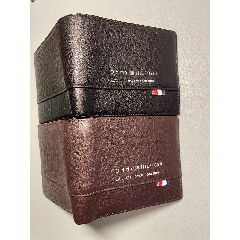 Ví Da Nam Tommy Cao Cấp full box ,Bóp da Tommy, Da Bò Thật Mềm Mịn, Không Nhăn, Chống Bám Bụi