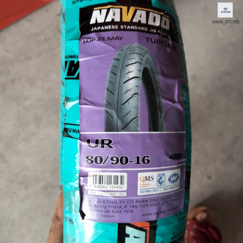 1 Vỏ  xe Nouvo, Hayate, Bánh Trước Thông Số 70-90-16 36P và 1 Vỏ  Bánh Sau 80-90-16 6PR