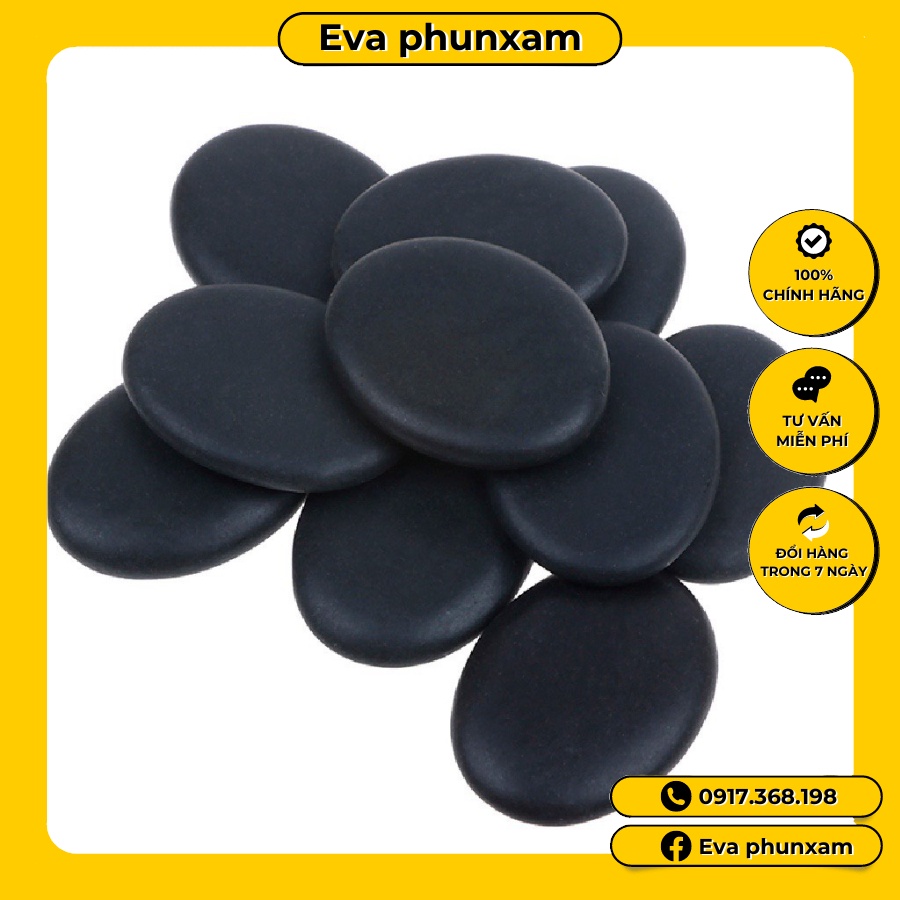 Bộ đá nóng massage spa dùng massage đông y 4 viên tròn to,4 viên o van 8 viên kẹp chân dùng trong spa thẫm mỹ viện