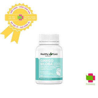 Viên uống bổ não Healthy Care Ginkgo Biloba 2000 mg