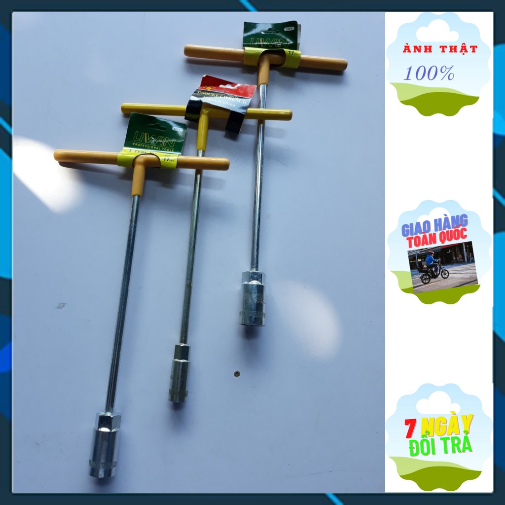 Cần Siết Chữ T - Tay Vặn Khẩu Chữ T Vặn Ốc Đủ Size 8-9-10-11-12-13-14-17-19, Hàng Chuẩn Giá Tốt