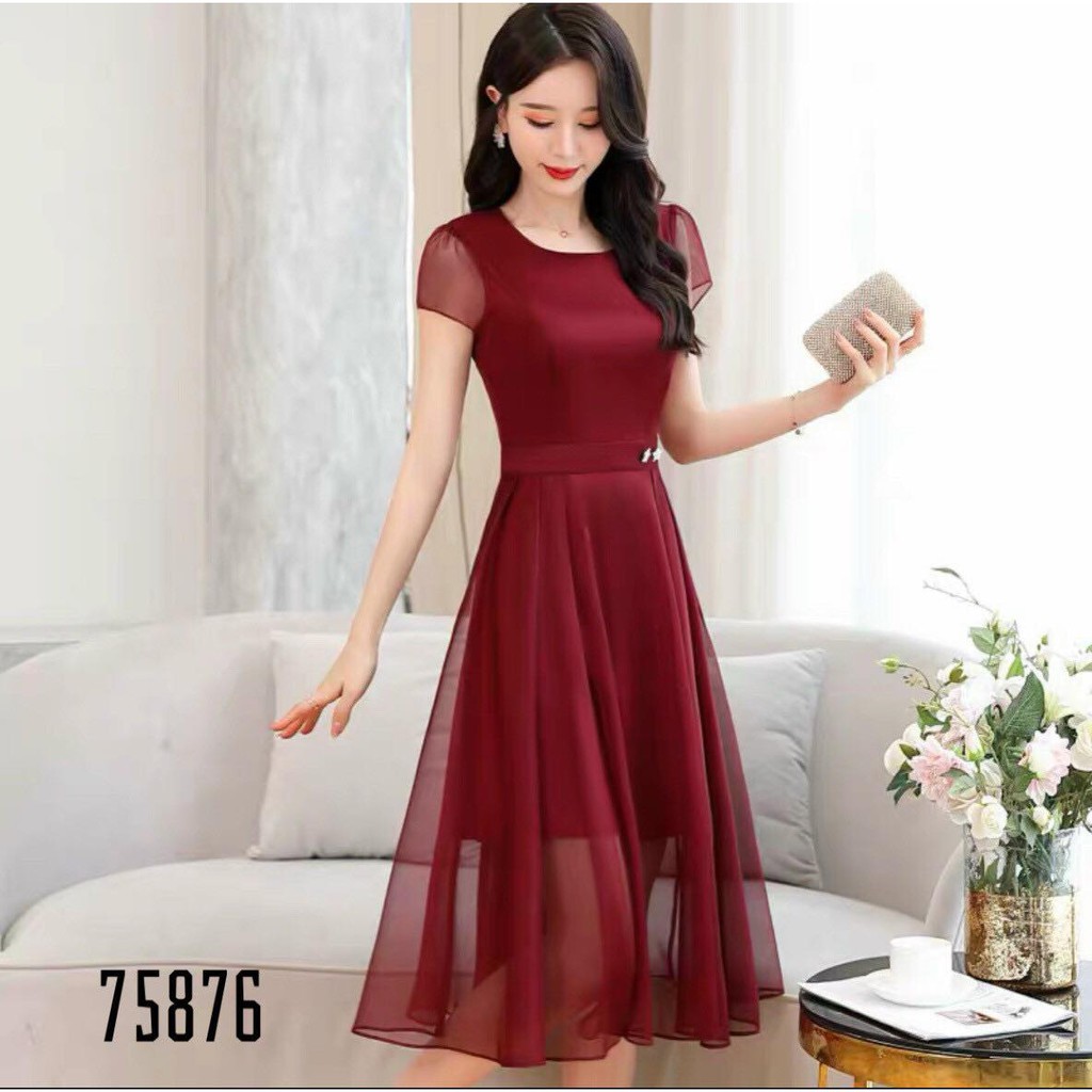 ĐẦM XÒE VOAN DỰ TIỆC DUYÊN DÁNG SANG TRỌNG
