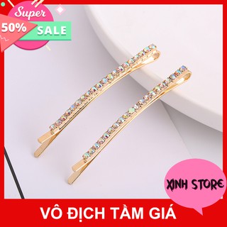 Set 2 kẹp tóc, kẹp mái Jennie đính đá sang chảnh