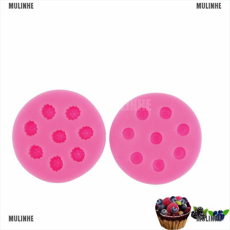 Khuôn silicone hình quả việt quất làm bánh 8 lỗ